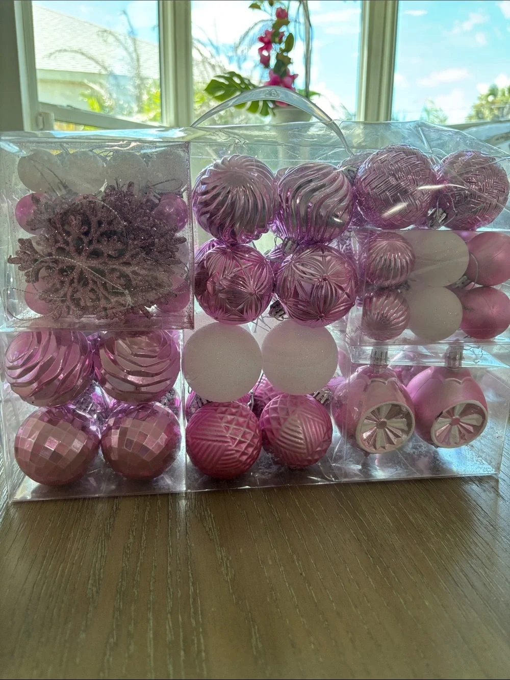 Pink Holiday Ornament Set - 99 Shatterproof